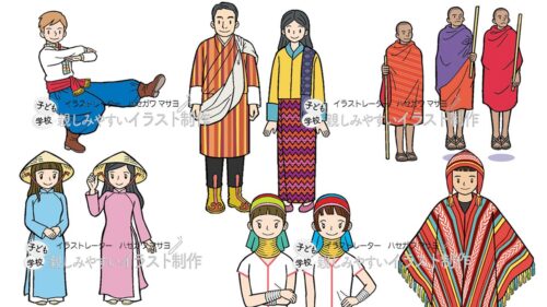 世界の国について楽しく学べる小学生向け学習書籍｜解説イラスト